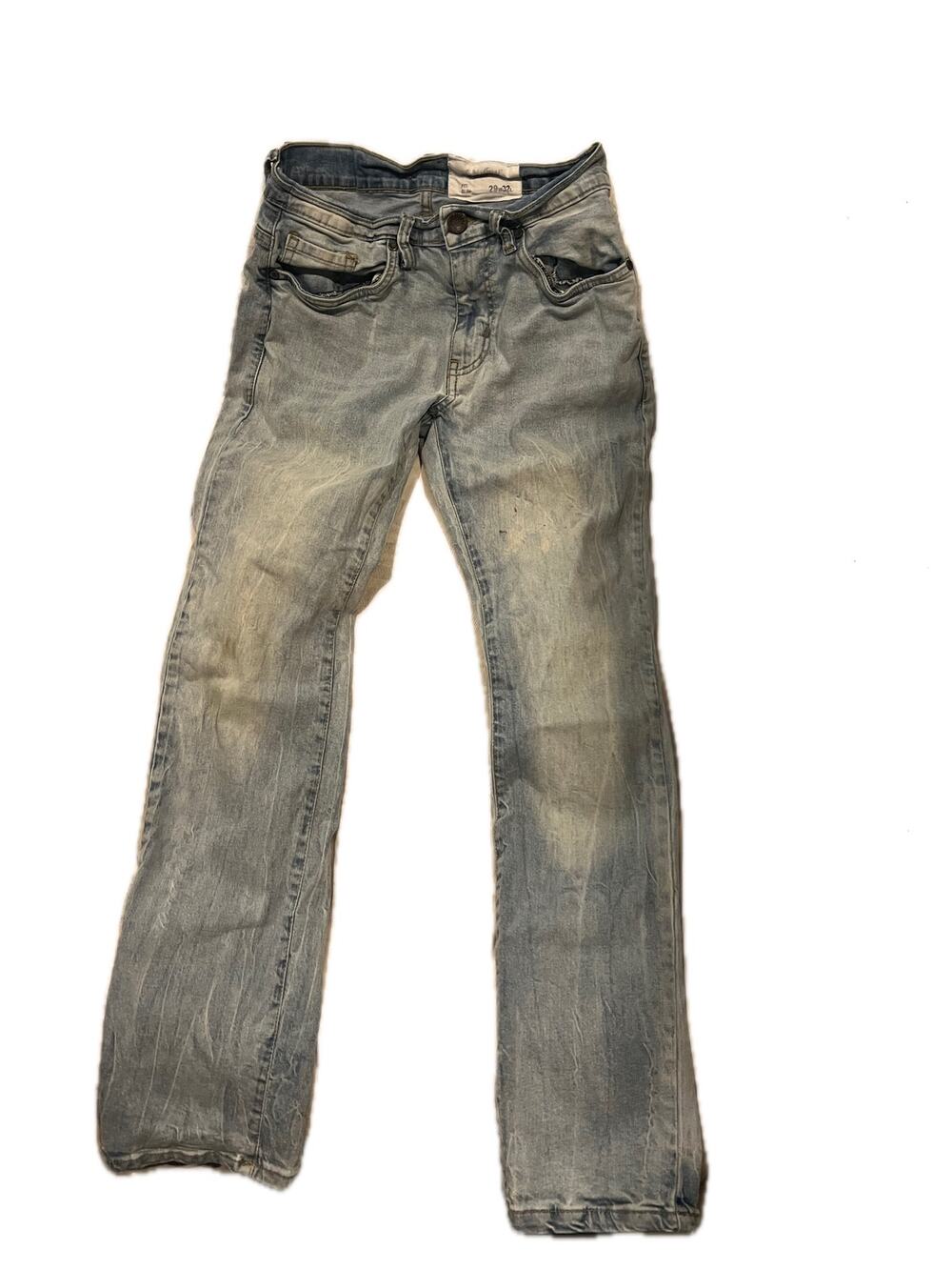 Evolution in Design Distressed Slim Blue Jeans Mens 29x32